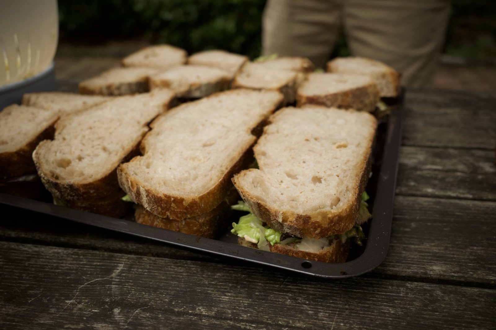 broodjes op een plateau